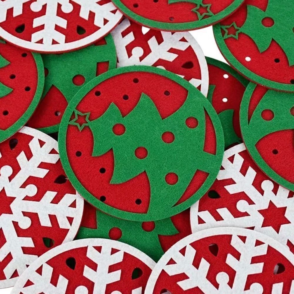 FELT DRINK COASTER, SET OF 6